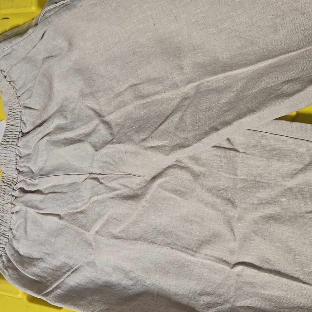 NWT Madewell The Easy Pull-On Pant in 100% Linen Oat XS - Picture 6 of 6
